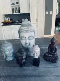 5 buddha statues 