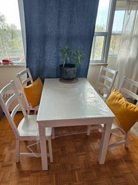 Like New Laneberg Dining Table With 4 NordViken Chairs - Ikea