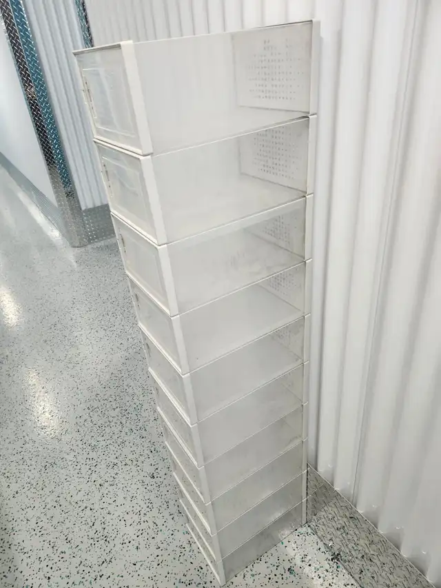10 Clear Stackable Storage Drawers / Shoe Boxes (Slim)576949731470888961