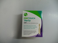 One touch Verio blood glucose test strips 100 count