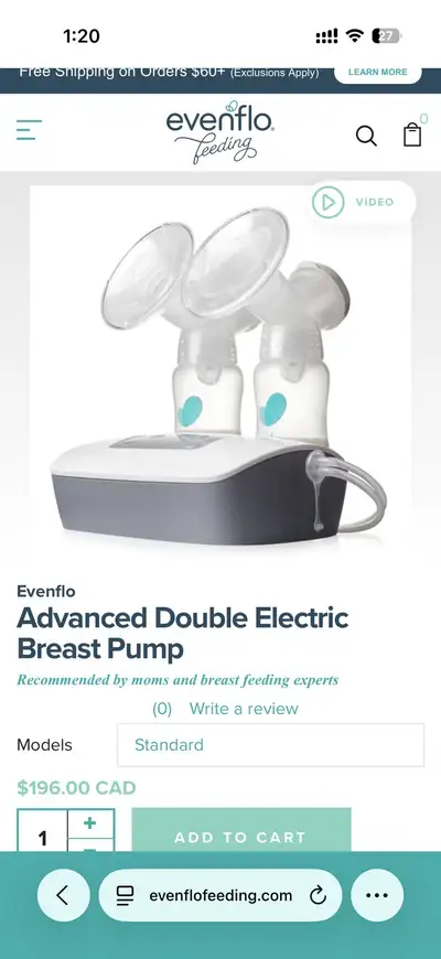 Double Brest  pump -Evenflo, View more