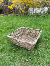 Square Low Kubu Wicker Rattan Basket (2 available) 