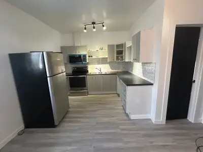 One bedroom apartment renovated one year ago close to bus stop and park baseboard heat front porch o...