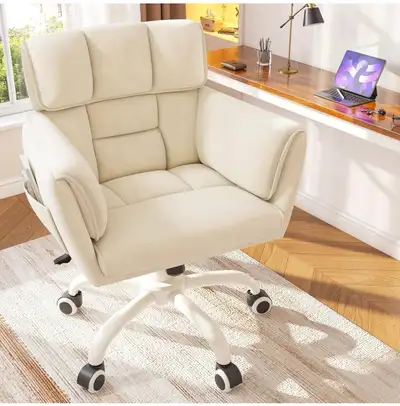 Home Office Chair with Wheels Soft-Touch Material,Modern Cute Va, View more