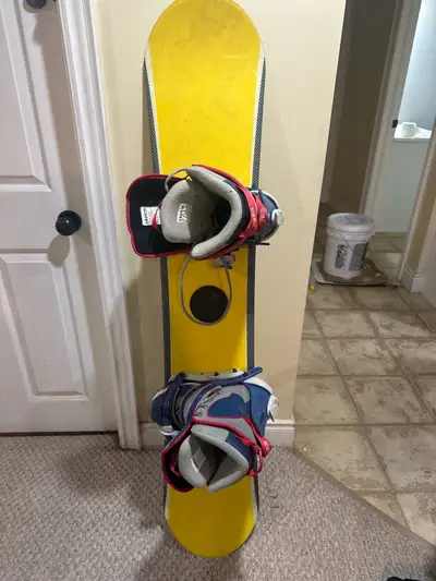 Snowboard and boots. Good condition. 8.5 boot size. $100 Can meet in Waterloo Ontario