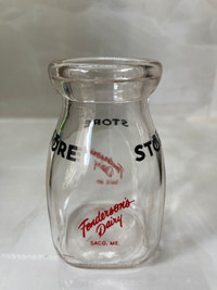 Rare vintage 1/2 pint milk bottle Fenderson’s Dairy