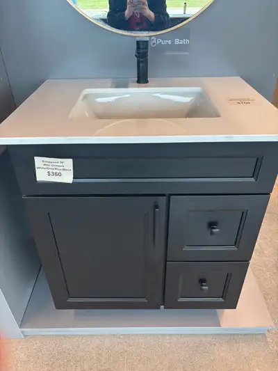 30″ Bathroom Vanity Solidwood with Countertop, View more
