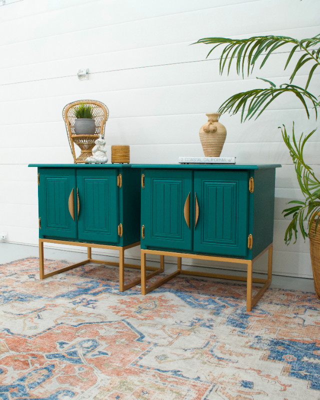 Professionally Painted Emerald Green Night Stands End Tables in Other Tables in Saskatoon - Image 2