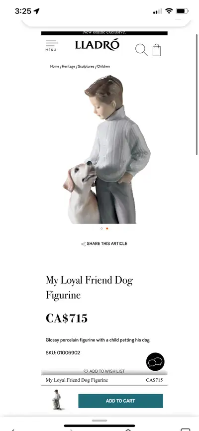 Lladro My Loyal Friend Dog Figurine.Mint Condition, View more