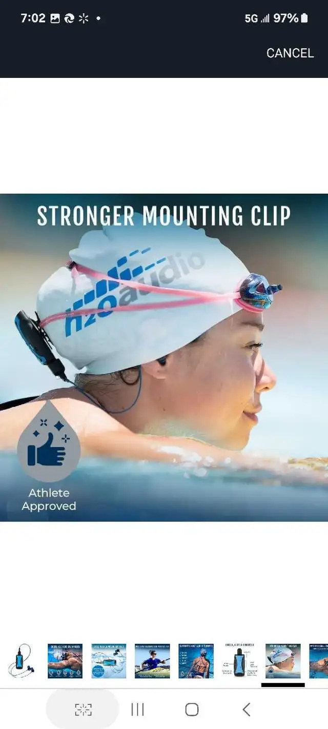 H2O Audio Stream 3 MP3 Player with Surge S+ Earbuds - Waterproof in iPod & MP3 Accessories in Markham / York Region - Image 10