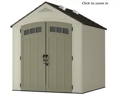  Suncast Vista® 7 ft. × 7 ft. Outdoor Resin Storage Shed, View more