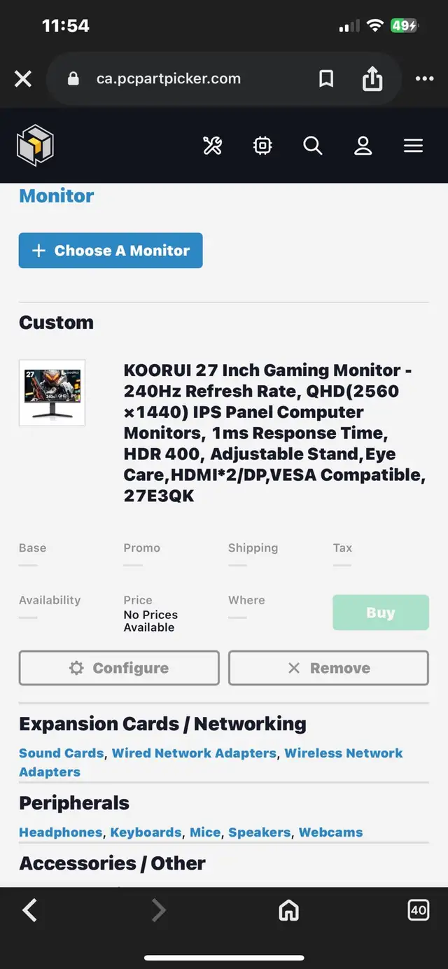 KOORUI 240Hz Monitor in Desktop Computers in Ottawa - Image 5