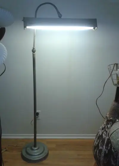 vintage Industrial drafting floor lamp, View more