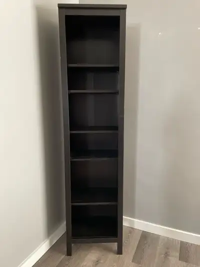 IKEA bookcase, perfect for adding storage to any room. It is in great condition. The dark black /bro...