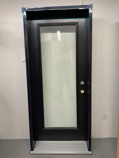 1268PA Porte d’acier 34″G Noire Verre clair seuil 11 1/4 21×65, View more