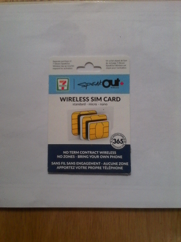 7- Eleven Speakout Wireless All in One SIM Cards (5) in Cell Phone Services in Muskoka