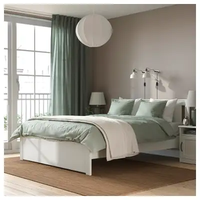 White IKEA SONGESAND Full Sized Bed, View more