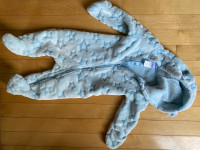 Baby light snowsuit fleece romper -unisex