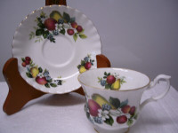 Vintage Fruit Royal Albert Unnamed Footed Cup & Saucer