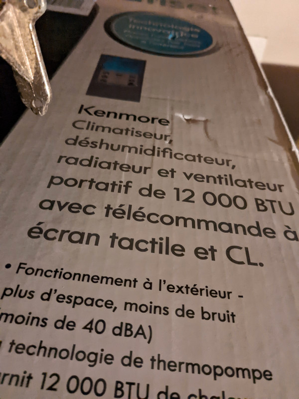 Kenmore climatiseur, déshumidificateur, radiateur 12000 BTU dans Chauffages et humidificateurs  à Longueuil/Rive Sud - Image 2