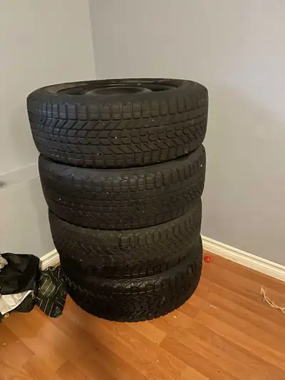 Tires in great shape and re alrwady mounted on steel rims 5×114.3mm bolt pattern with a bore size 60...