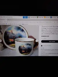Thomas Kinkade cup and saucer in mint condition