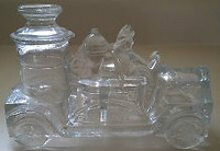 Avor Glass Fire Engine Candy Container