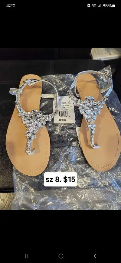 NEW Bridal Sandals: sz 8, View more