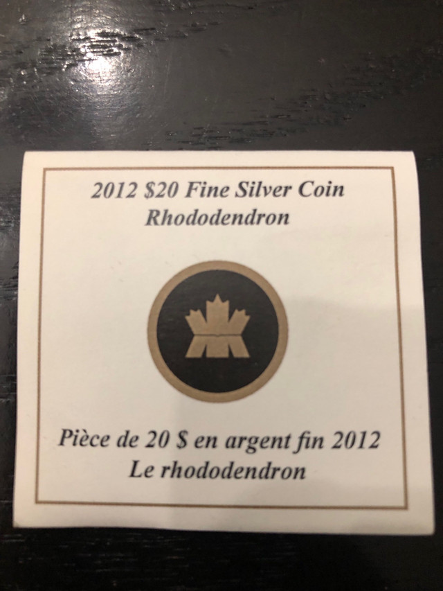 2012 $20 fine silver coin Rhododendron in Arts & Collectibles in Belleville - Image 4
