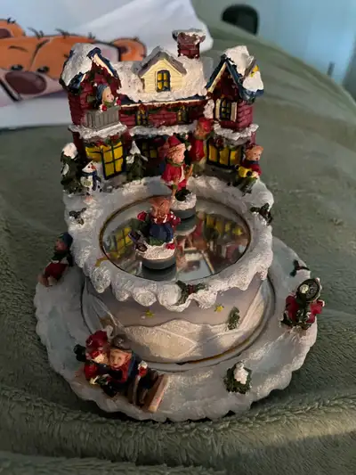 Christmas Village Musical Skating Pond, View more