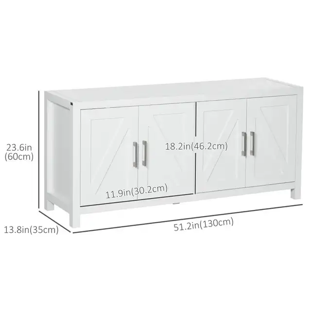 Tall TV stand sideboard Cabinet w/ Barn Style Door in Hutches & Display Cabinets in Markham / York Region - Image 3