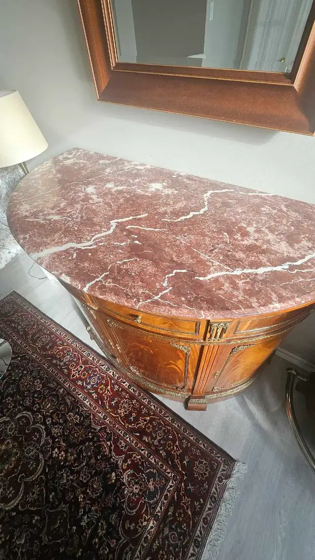 Antique French Style Half Moon Buffet in Hutches & Display Cabinets in Markham / York Region - Image 3