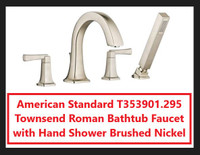 (NEW) Townsend Roman Bathtub Faucet & Hand Shower Brushed Nickel