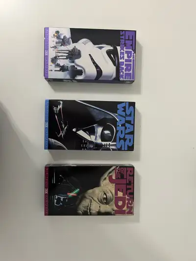 Have a pre owned edition of the Stars Wars Trilogy THX edition on VHS, full set. Pick up only in Pic...