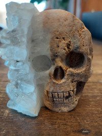 Hand carved crystal skull