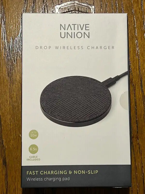 Native Union Drop 10W Wireless High Speed iPhone Qi Charger in General Electronics in Burnaby/New Westminster - Image 2
