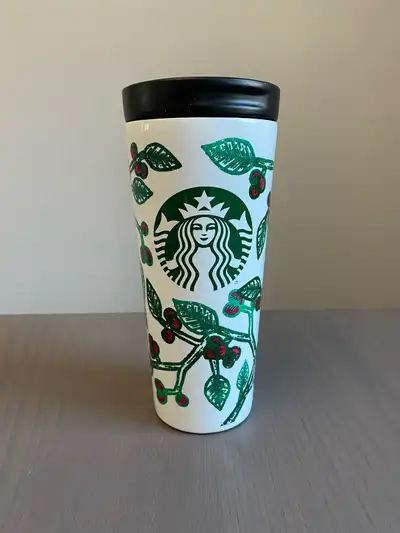 Starbucks 2016 HOLLY BERRY Christmas Travel Mug Tumbler 16 oz, View more