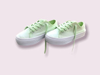 Green Platform Shoes Women’s Retro Sneakers