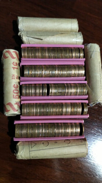 10 Rolls of Pennies - Canadian 1c Coins (500 coins)