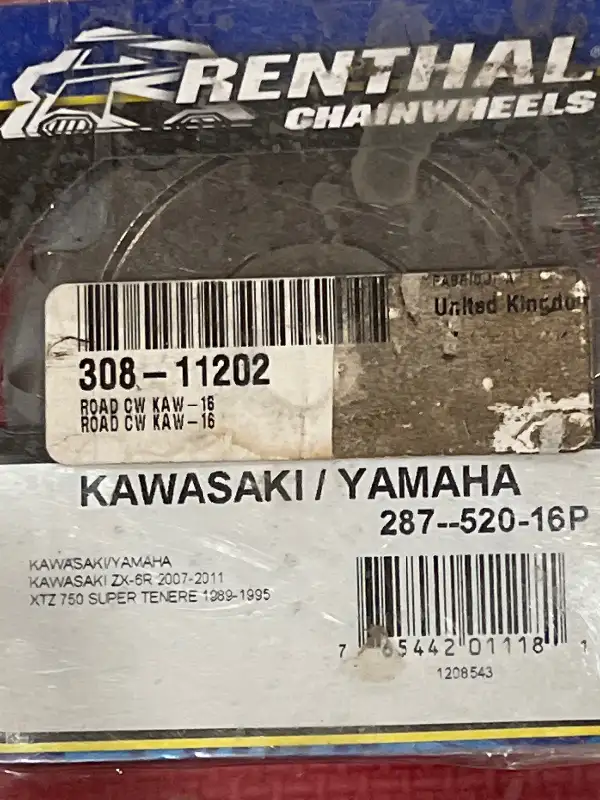 Kawasaki ZX6r Yamaha XTZ 750 front gear Sprocket ren 267-520-16P in Other in Barrie - Image 3