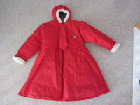 Brand New Girl's Red Dress Coat - Size 10