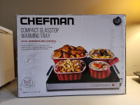Chefman Compact Glasstop Warming Tray Christmas 