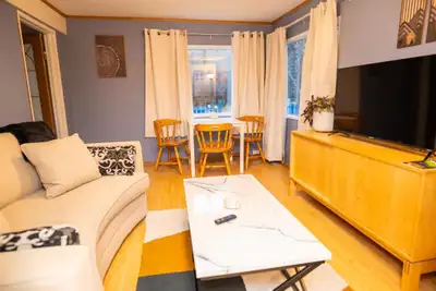 Short-term rental property for sale. The house was built in the 1950s and is wood-framed. The main f...