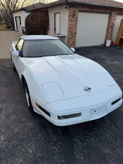 1994 corvette convertible 350 LT1. White with black & red interior. Automatic all original even pain...