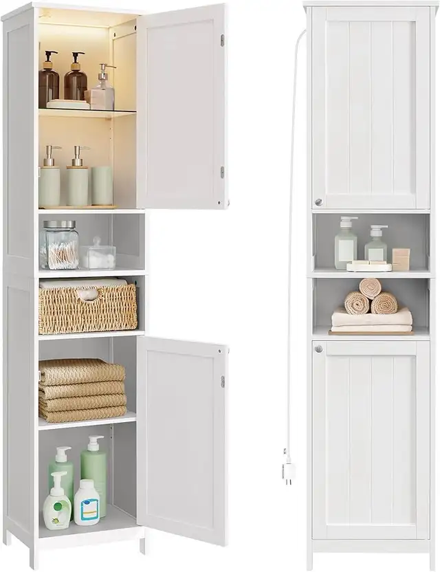 Larger Tall Bathroom Cabinet with Lights, Slim Bathroom in Bathwares in Markham / York Region - Image 9
