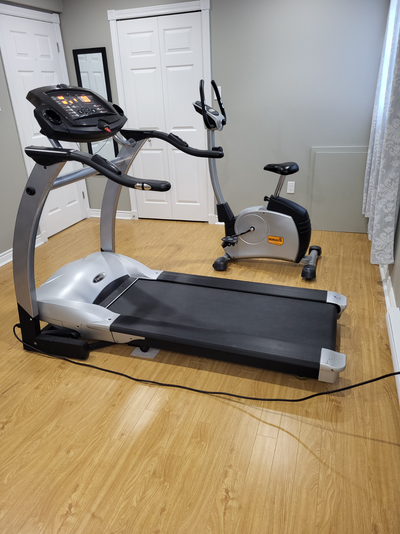 Treadmill and stationary bike, View more