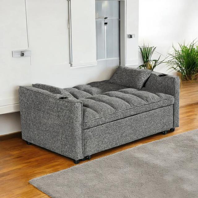 New Grey Sofa Bed In Fabric Upholstered In Huge Sale in Couches & Futons in Peterborough - Image 4