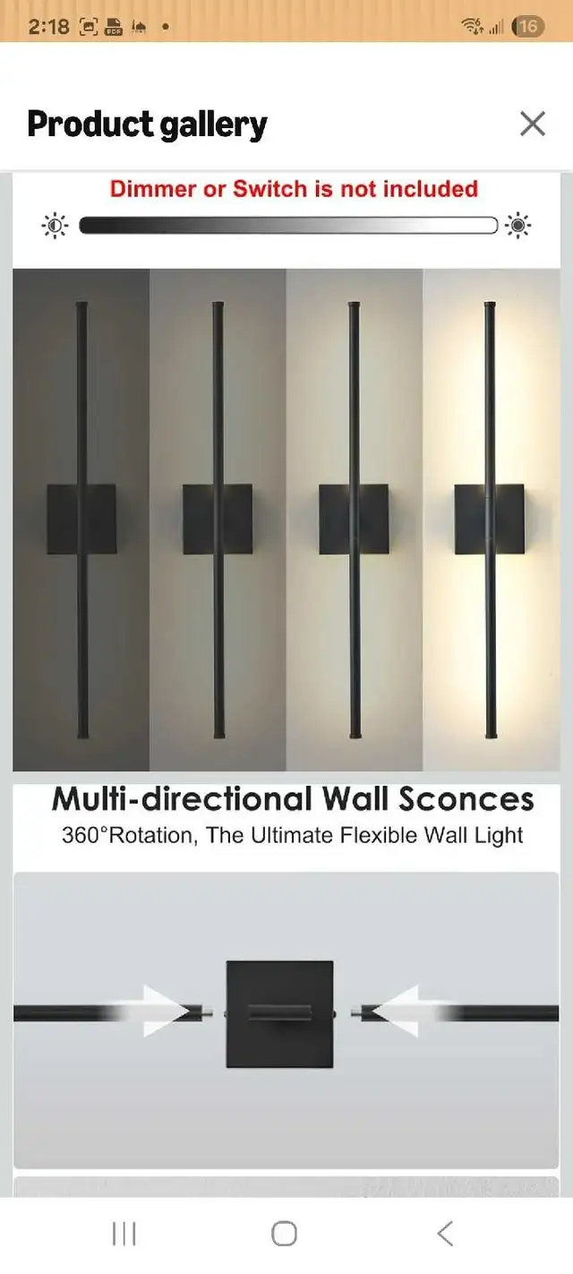 KARTOOSH Modern Wall Sconces Set of Two in Indoor Lighting & Fans in Kitchener / Waterloo - Image 5