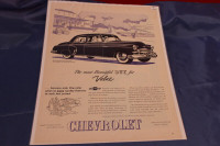1949 Chevrolet Styleline DeLuxe 4-Door Sedan Black Original Ad