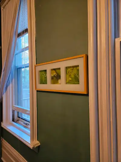 A bright cozy private room, large room comes with a single bed (if needed) 12 foot ceiling and own e...